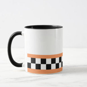 Mug chèques rayés cantaloup