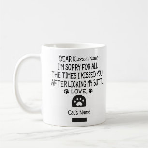 Mug Cher Cat nom personnalisé et nom du chat