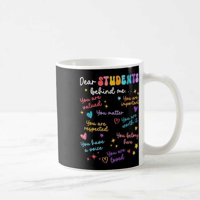 Mug Cher étudiant derrière moi, retour à l'école, prof (Droite)