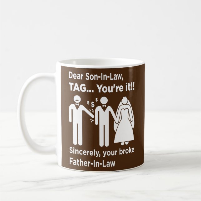 Mug Cher Fils En Droit Père De L'Épouse Père Mariage (Gauche)