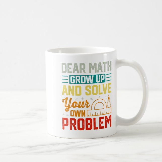 Mug Cher Math Augmenter Funny Problème Résoudre Nerdy  (Droite)
