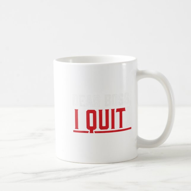 Mug Cher patron, je démissionne humour adieu (Droite)