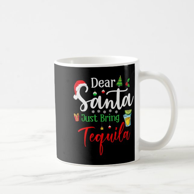 Mug Cher Père Noël Apporte Juste Tequila Drôle de Bois (Droite)