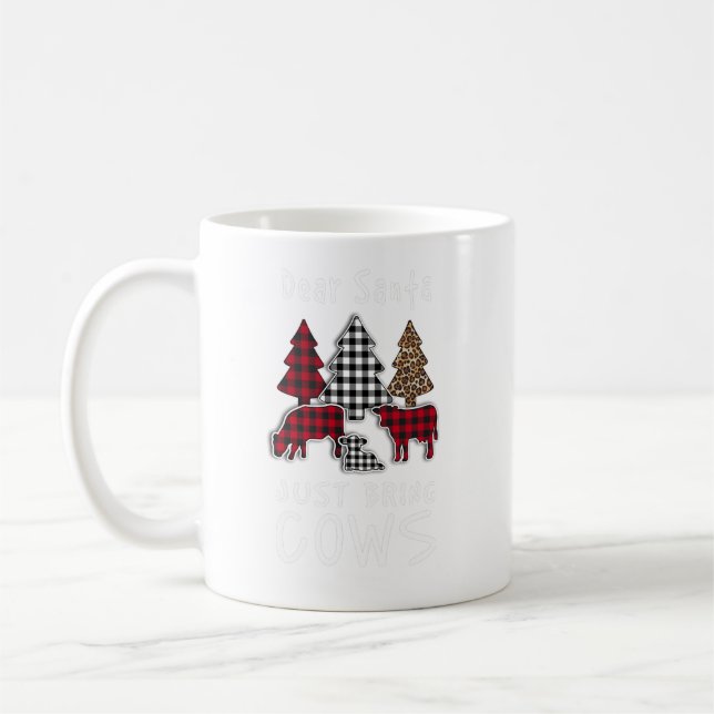 Mug Cher Père Noël, Apporte-Moi Juste Des Vaches, Noël (Gauche)