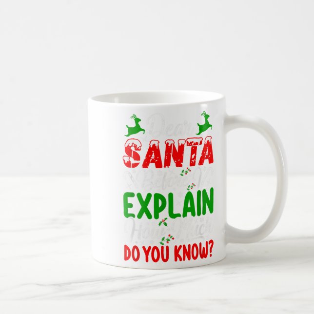 Mug Cher Père Noël Avant D'Expliquer Combien Connaisse (Droite)