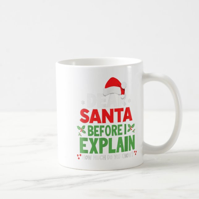Mug Cher Père Noël avant d'expliquer combien savez-vou (Droite)