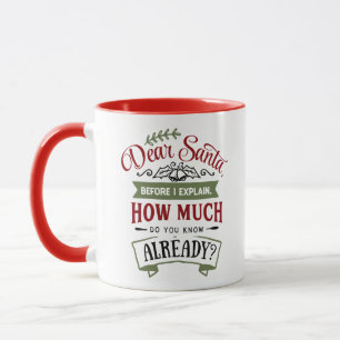 Mug Cher Père Noël, avant d'expliquer la citation amus