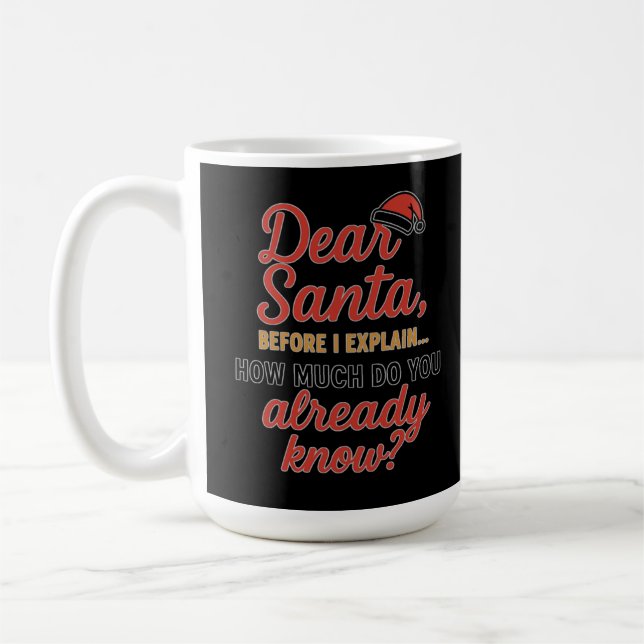 Mug Cher Père Noël, Avant D'Expliquer La Citation De N (Gauche)