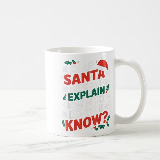 Mug Cher Père Noël avant que j'explique combien en sav (Droite)