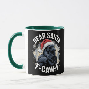 Mug Cher Père Noël C-caw-C Drôle de Corbeau de Noël
