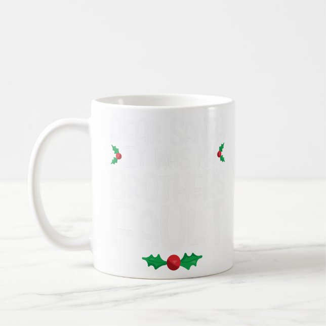 Mug Cher Père Noël, c'était la faute de mon frère (Gauche)