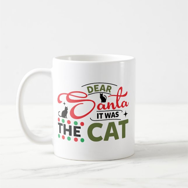 Mug Cher Père Noël C'était Le Chat Drôle (Gauche)