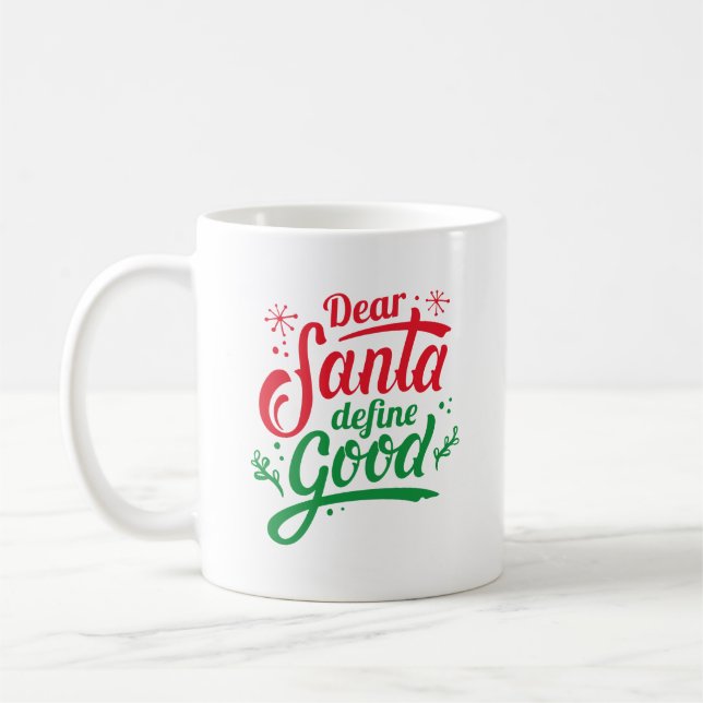 Mug Cher Père Noël définir le bien (Gauche)