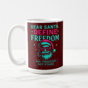 Mug Cher Père Noël Définissez Liberté Design Rétro