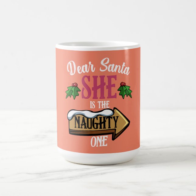 Mug Cher Père Noël, Elle Est La Marrante Matcheuse (Centre)
