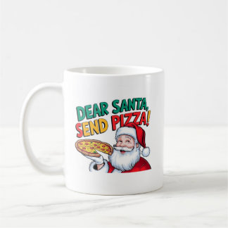 Mug Cher Père Noël envoie une pizza ce Noël