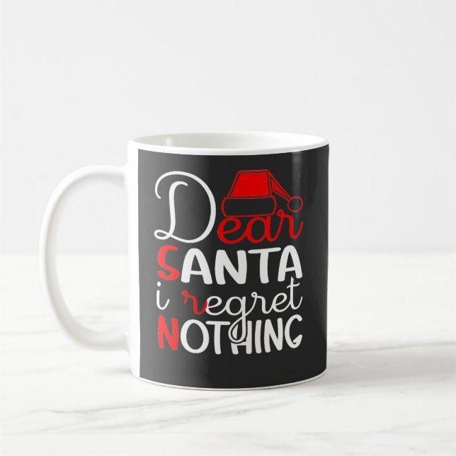 Mug Cher Père Noël, je ne regrette rien (Gauche)