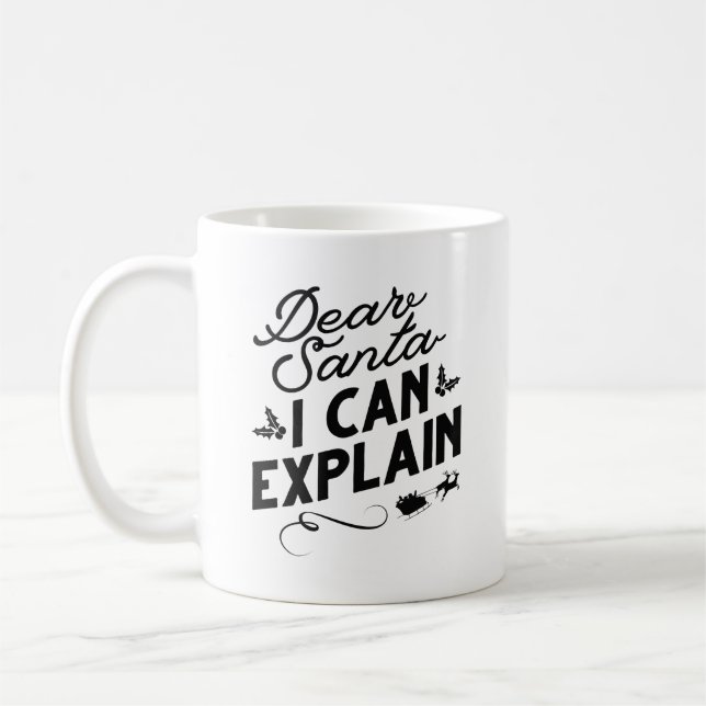 Mug Cher Père Noël je peux expliquer (Gauche)