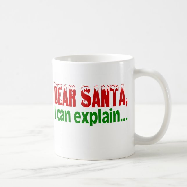 Mug Cher Père Noël, Je Peux Expliquer (Droite)