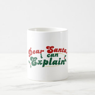 Mug Cher Père Noël, Je Peux Expliquer - Festive Christ