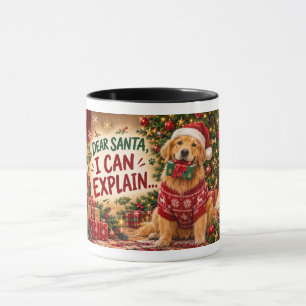 Mug CHER PÈRE NOËL, JE PEUX EXPLIQUER ..... Golden Ret