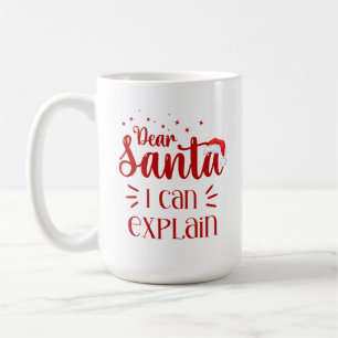 Mug Cher Père Noël je peux expliquer la typographie de