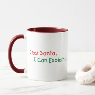 Mug Cher Père Noël, je peux expliquer - Lettre drôle a