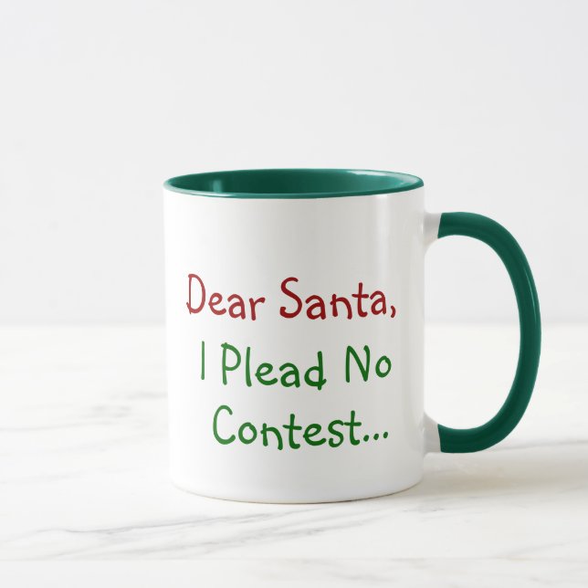Mug Cher Père Noël Je Plaide Non Coupable - Drôle de N (Droite)
