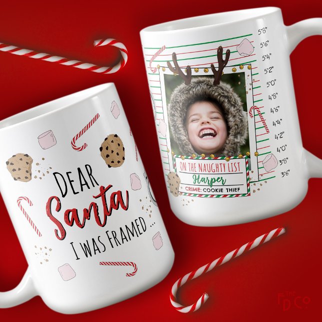 Mug Cher Père Noël (J'étais Piégé) Mugshot Drôle de No (Créateur téléchargé)