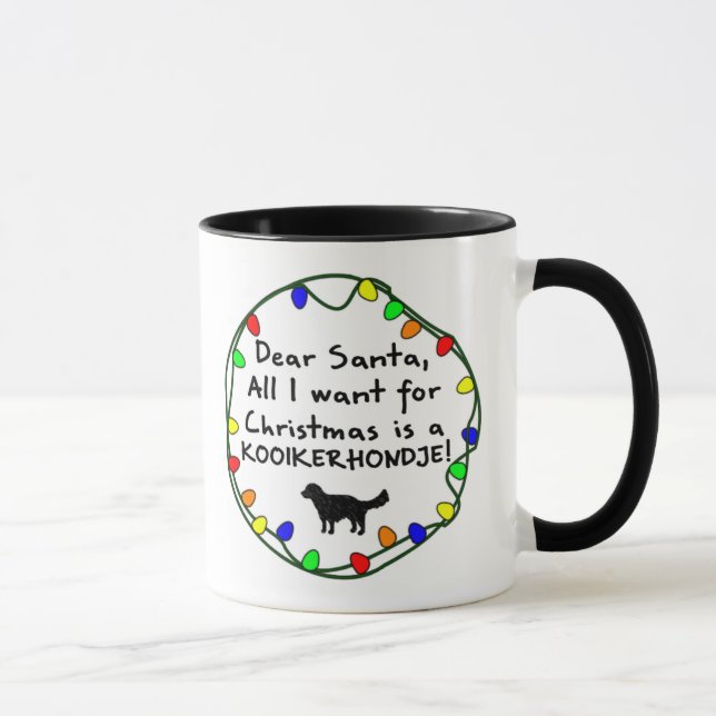 Mug Cher Père Noël Kooikerhondje (Droite)