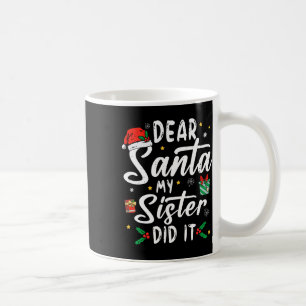 Mug Cher Père Noël Ma Soeur L'A Fait Filles Enfants Ga