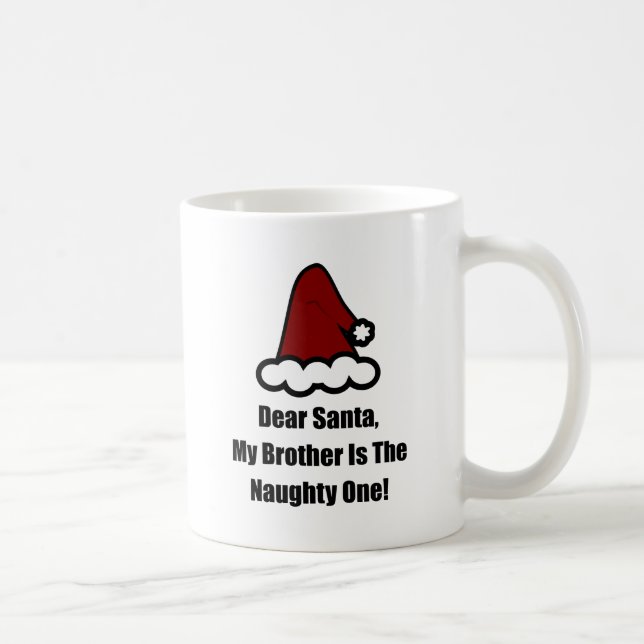 Mug Cher Père Noël, Mon Frère Est Le Méchant (Droite)