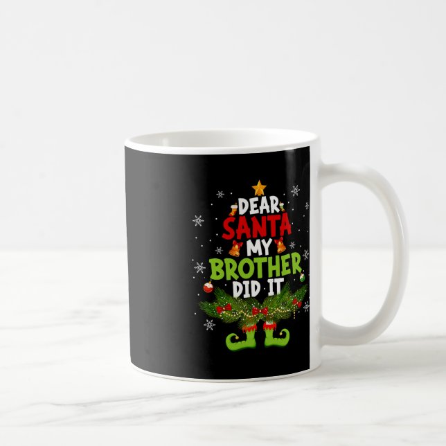 Mug Cher Père Noël, Mon Frère L'A Fait, ELF Correspond (Droite)