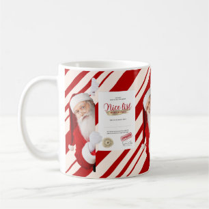 Mug Cher Père Noël Nice Liste Certificat Red Candy Str