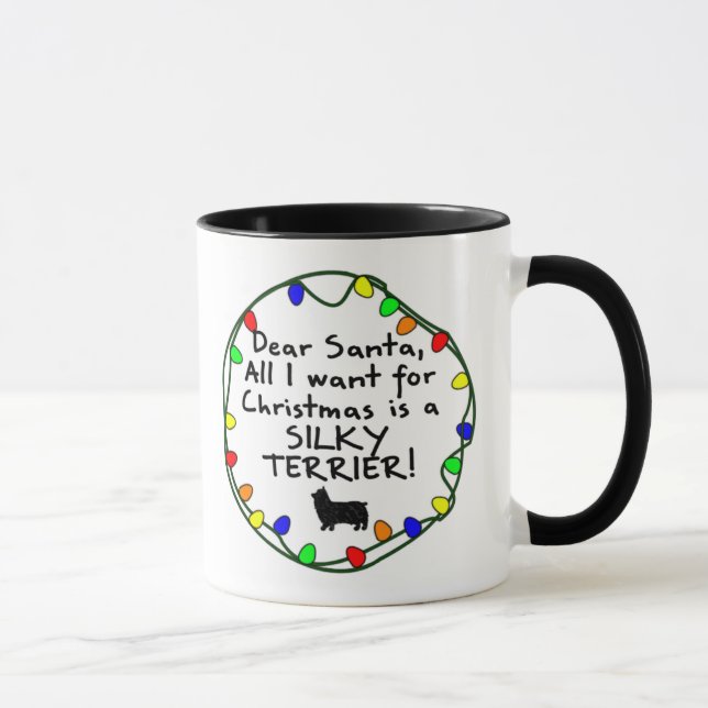 Mug Cher Père Noël Terrier soyeux (Droite)
