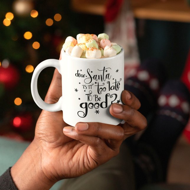 Mug Cher Père Noël trop tard pour être Bon Nom Noël (Créateur téléchargé)