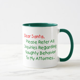 Mug Cher Procureur Père Noël - Lettre de Noël drôle