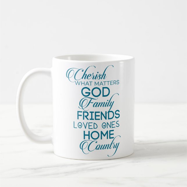 Mug Chercher ce qui compte Turquoise (Gauche)