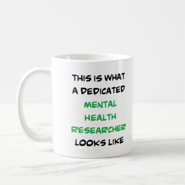 Mug chercheur en santé mentale, dédié (Gauche)