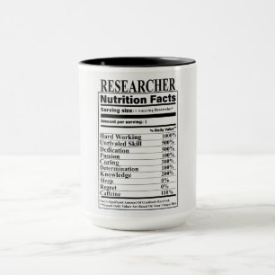 Mug Chercheur Nutrition Facts