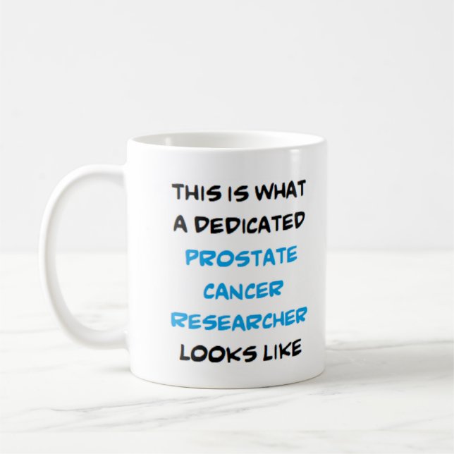 Mug chercheur sur le cancer de la prostate, dévoué (Gauche)