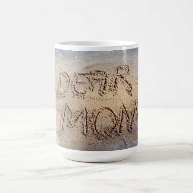 Mug Chère maman, le sable écrit la plage amour muet (Centre)