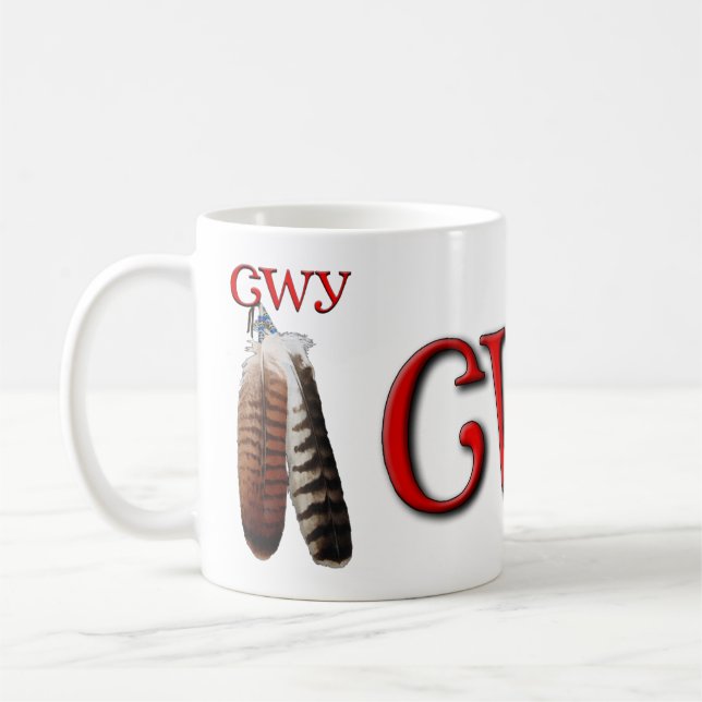 Mug Cherokee dans le syllabaire Cherokee (Gauche)