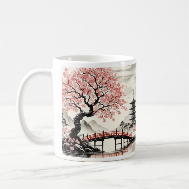 Mug Cherry Blossom Japon Art (Gauche)