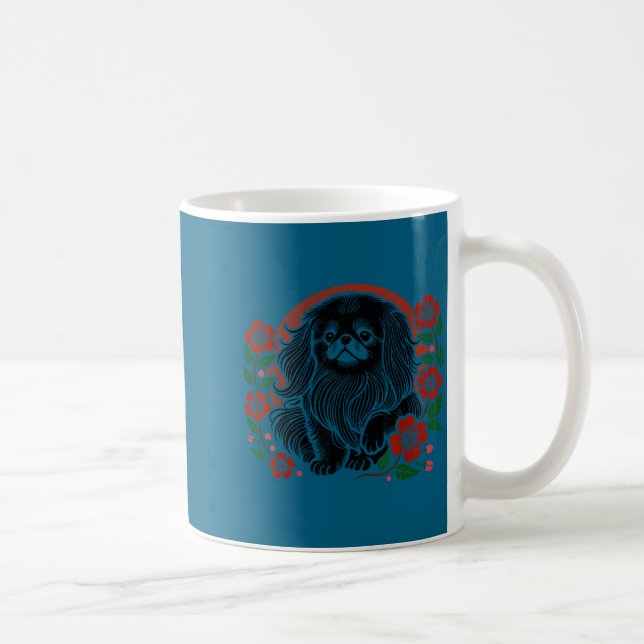 Mug Cherry Pekingese Blossoms Floral Dog Japanese Laug (Droite)