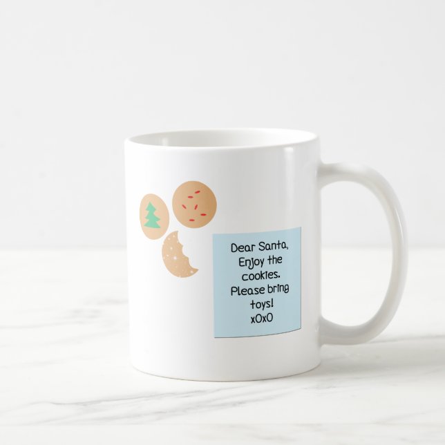 Mug Chers Cookies Père Noël, S'Il Vous Plaît Apportez  (Droite)