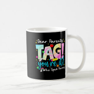 Mug Chers parents Tag Amour Sped pour Dernier jour d'é
