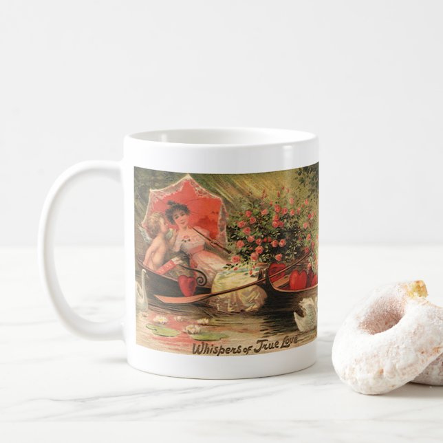Mug Cherub avec coeur pour la Saint Valentin victorien (Avec donut)