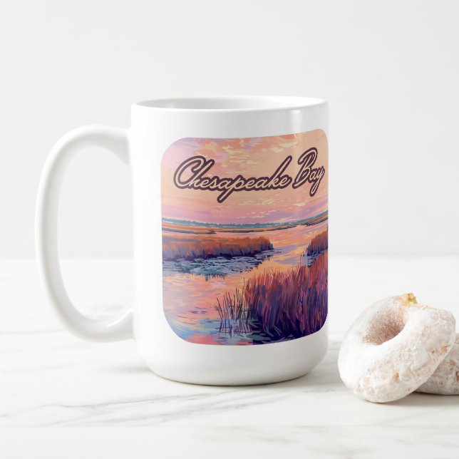 Mug Chesapeake Bay Annapolis Maryland Virginie Sunrise (Avec donut)