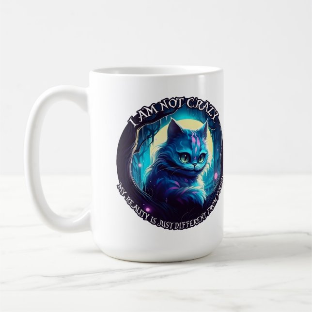 Mug Cheshire Chat Je ne suis pas fou (Gauche)